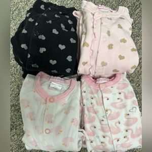 baby steps converter gown in 4 different prints, size 0/6M